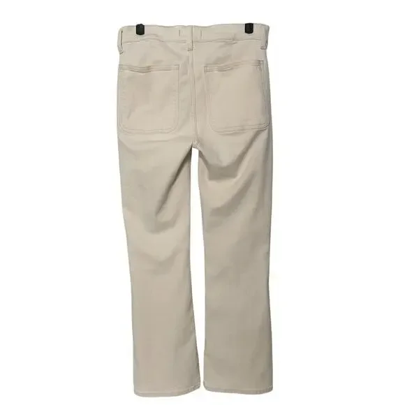 Madewell Mid-Rise Kick Out Stretch Denim Jeans in Ecru (27) - Picture 6 of 16